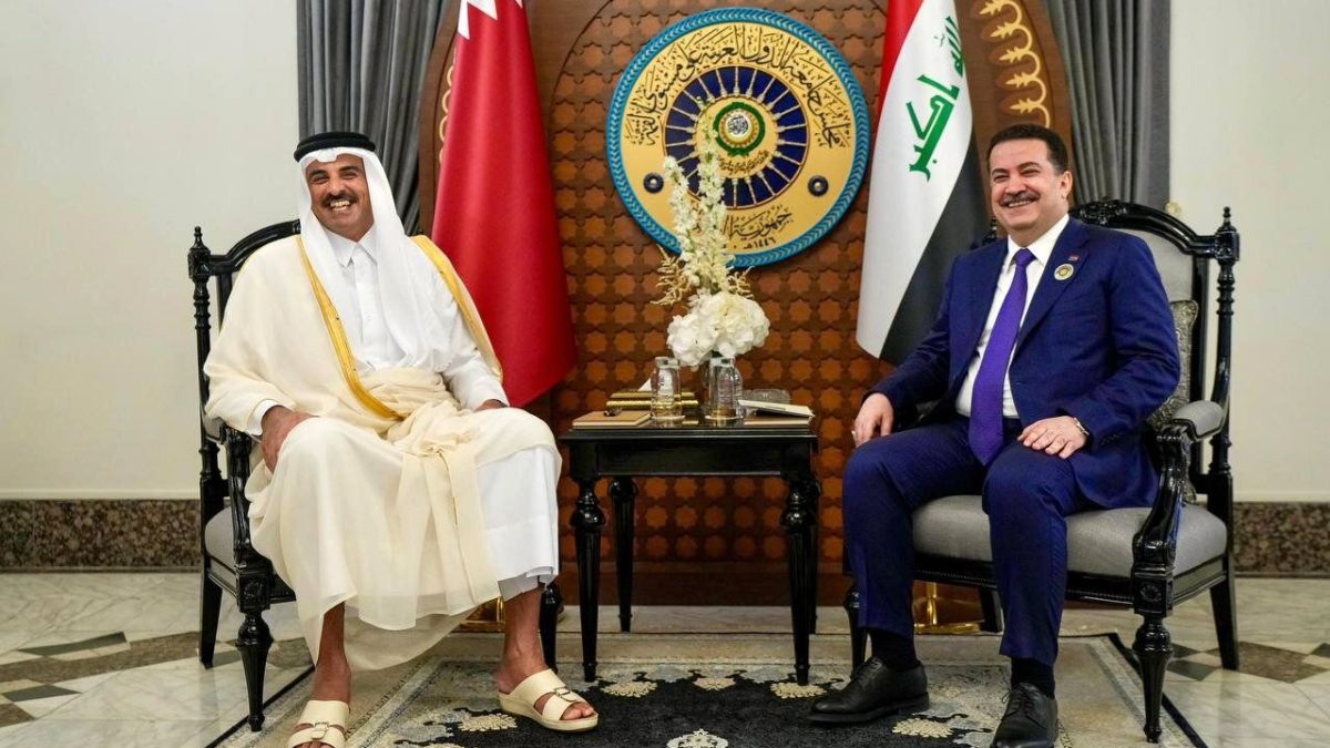 خروج ناگهانی امیر قطر از نشست بغداد؛ اختلاف بر سر کمک مالی به غزه و لبنان