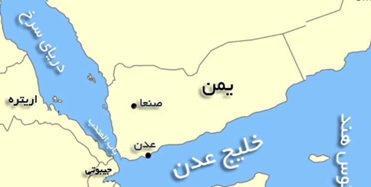 نقشه دریای سرخ و یمن.
