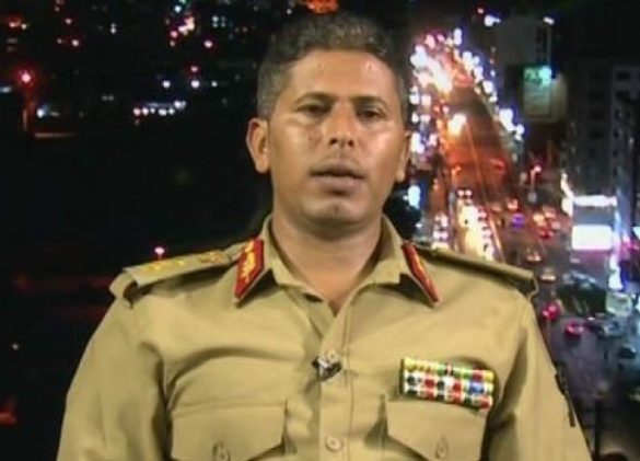 تصویر سرهنگ نجیب شمسان، کارشناس نظامی یمنی.