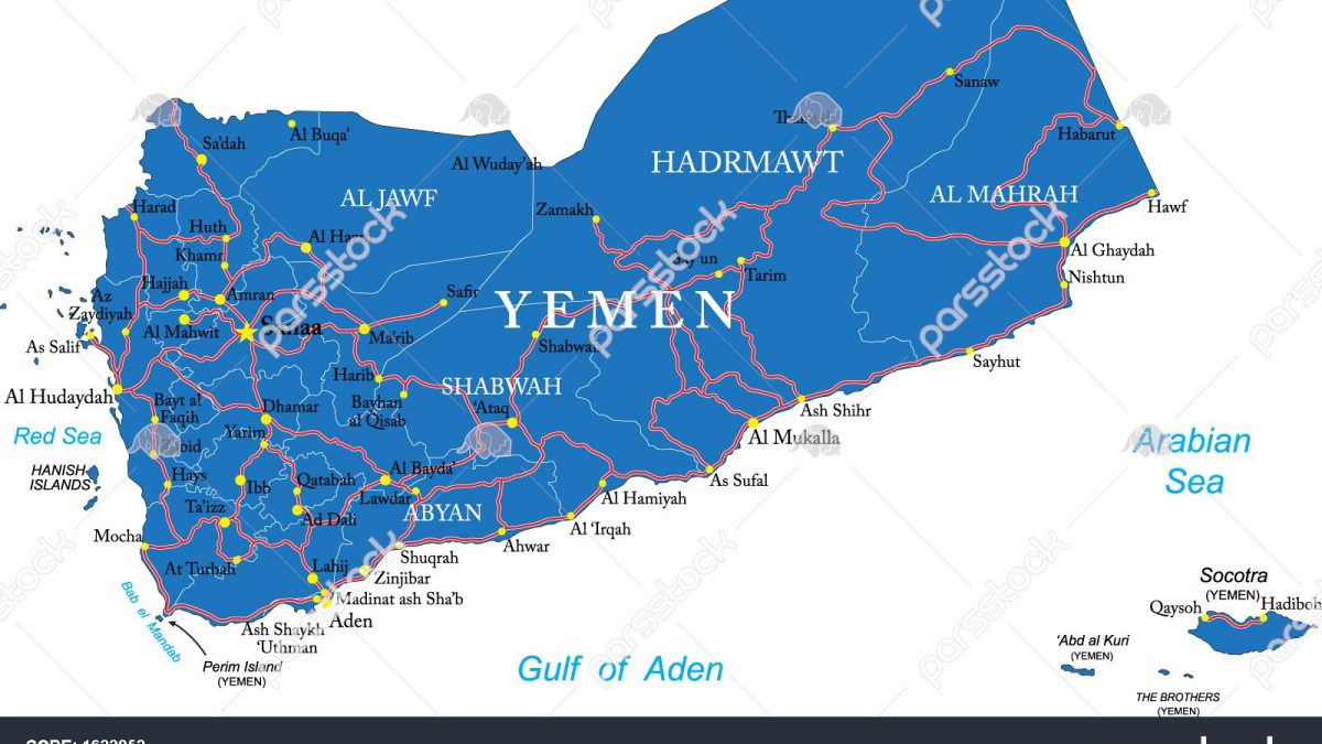 نقشه یمن.