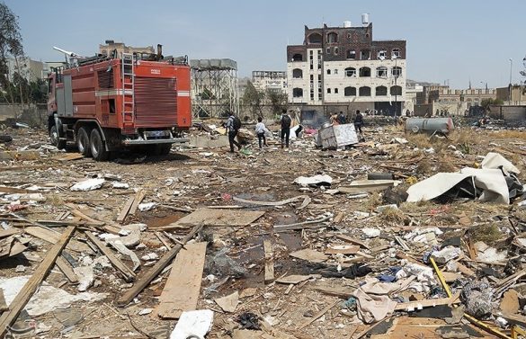 تخریب در صنعاء بر اثر حملات رژیم صهیونسیتی.