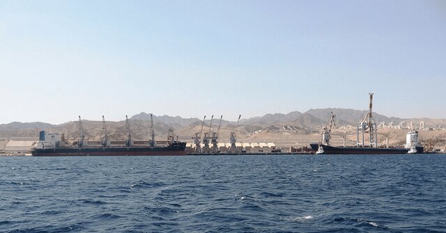 بندر ایلات اسرائیل پس از محاصره دریایی یمن.