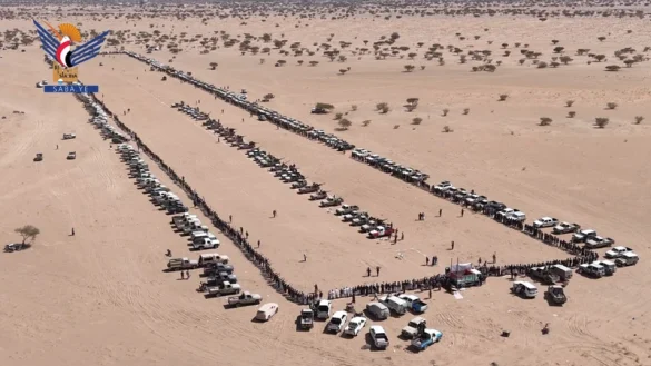 قبایل مراد و بنی عبد در مربع جنوبی استان مأرب.