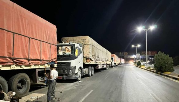 اعتراض رانندگان حضرموت و توقف کامیون‌ها در سیئون علیه حزب اصلاح