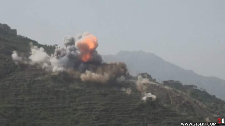 خسارات حمله موشکی سعودی به صعده در شهرستان رازح.