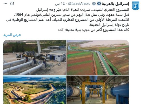 پروژه انتقال آب از قطر به اسرائیل.